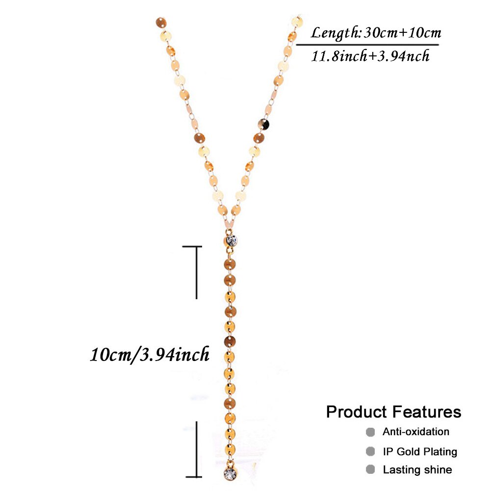 Stainless Steel Sexy Multilayer Sequins Chain