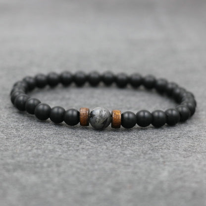 Lava Stone Bracelet Labradorite Moonstone Beads Chakra