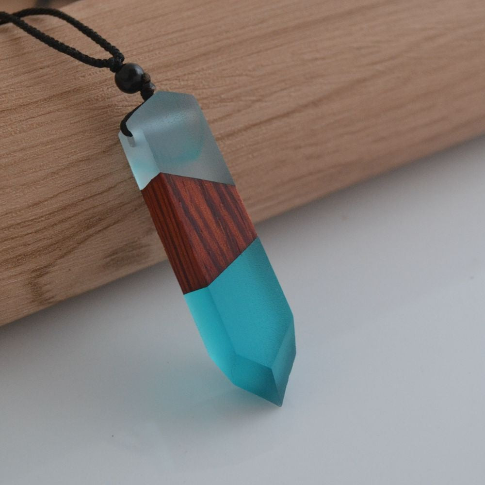 Wood Resin Necklace Pendant