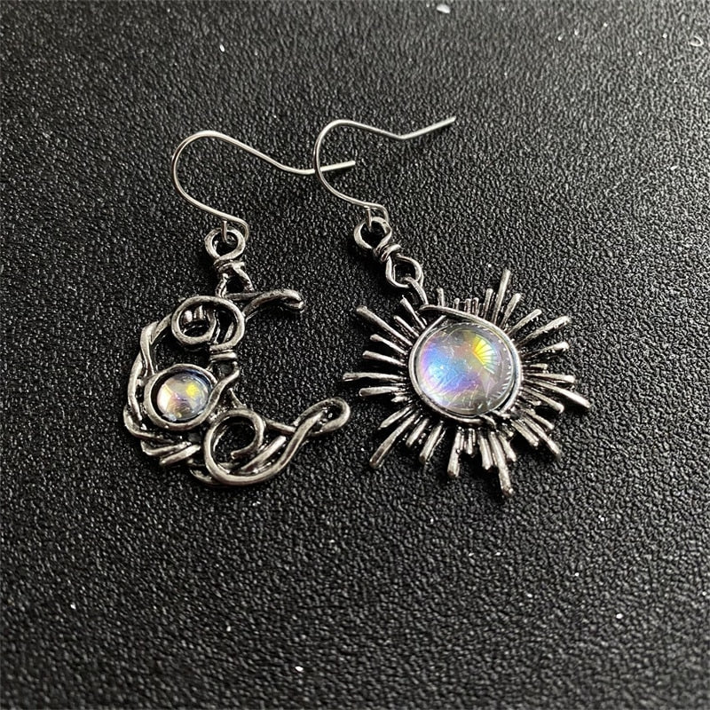 Bohemian Sun and Moon Earrings