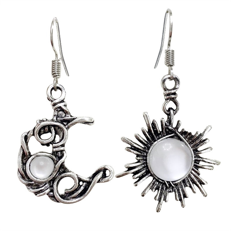 Bohemian Sun and Moon Earrings