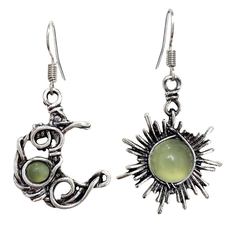 Bohemian Sun and Moon Earrings