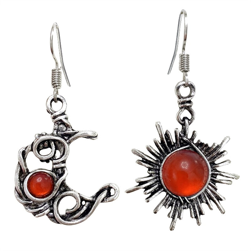 Bohemian Sun and Moon Earrings