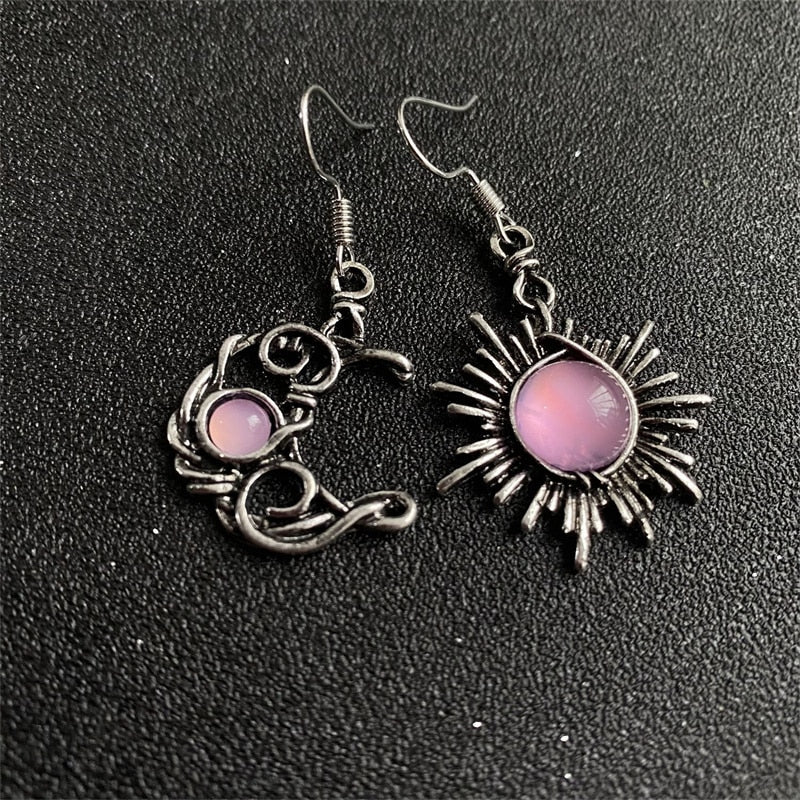 Bohemian Sun and Moon Earrings